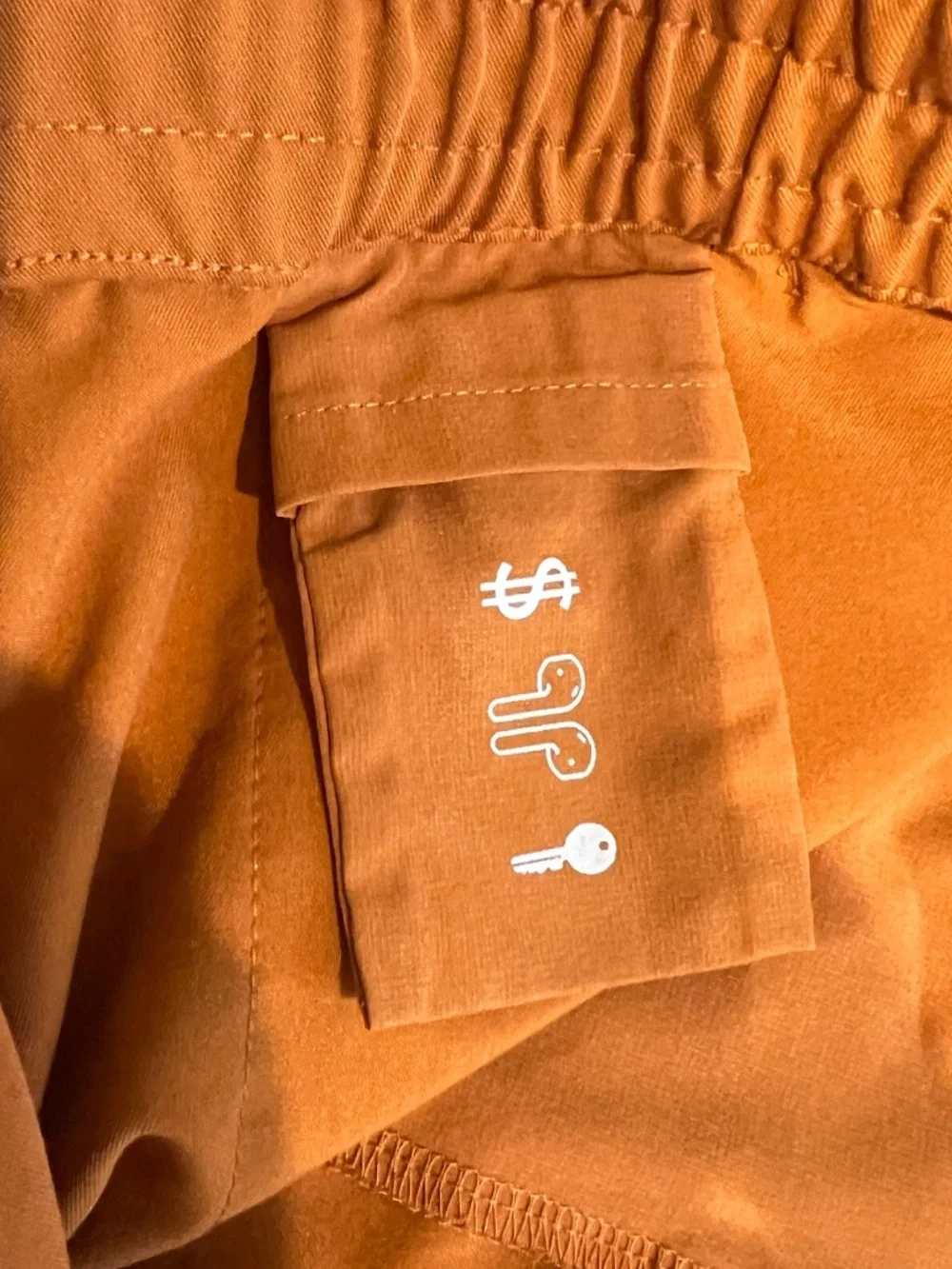 FIGS Men’s Cargo Scrub Pants Orange brown Straight Leg medical nurse size S/S